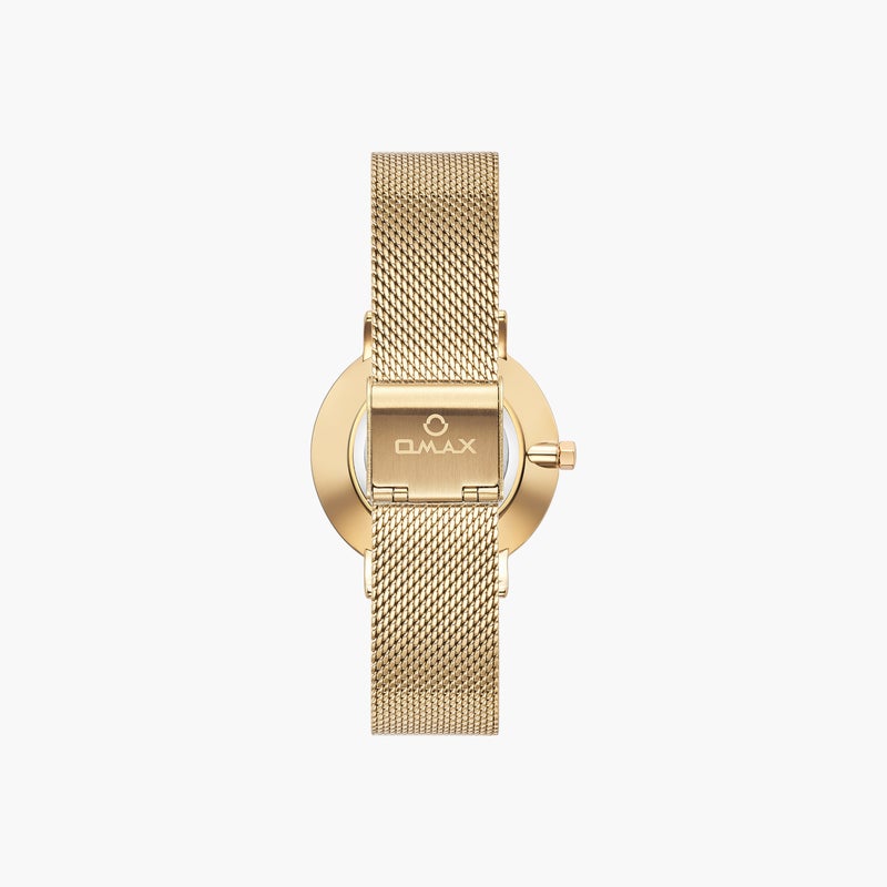 OMAX Gold Mesh Women's Analogue Watch - Image 2